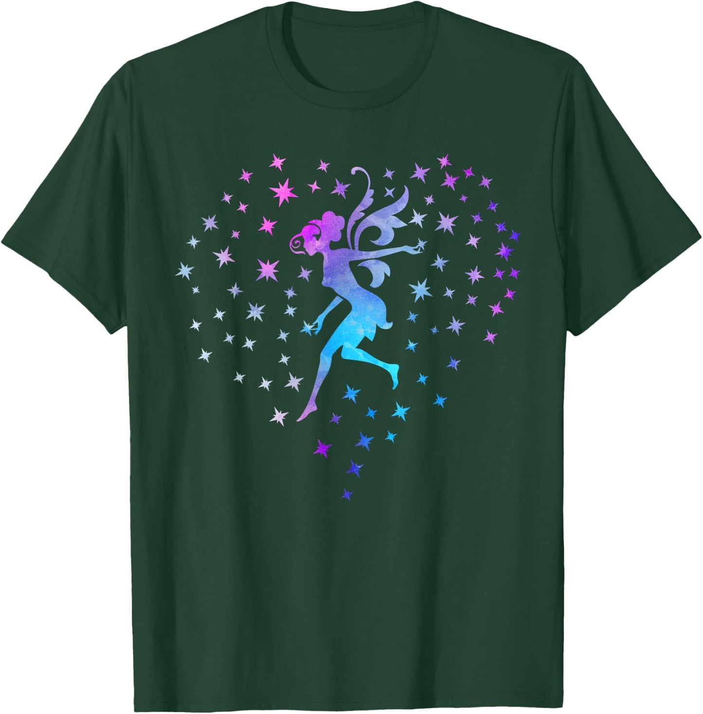 Fairy Heart Stars Vintage Love Fairies Fantasy Women Girls T-Shirt - T-Shirt | Forest