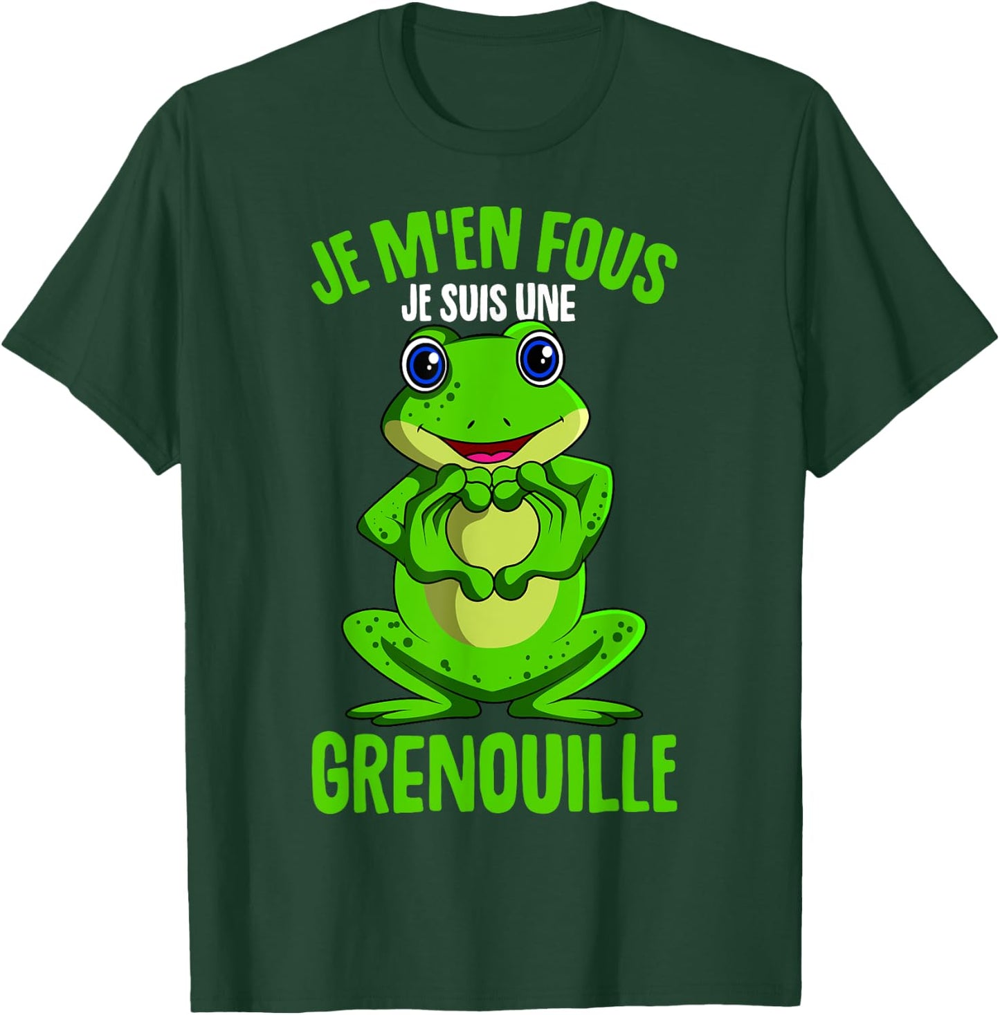 Je M'en Fous Je Suis Une Grenouille Woman Child , Black, S T-Shirt - T-Shirt | Forest