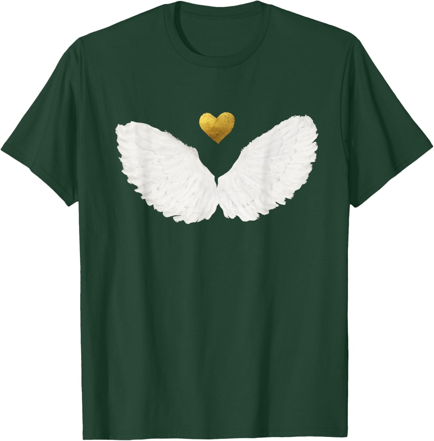 Angel wings gold heart T-Shirt - T-Shirt | Forest