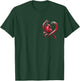 Cardinal Bird Heart Red Cardinal Bird Animal Chest T-Shirt - T-Shirt | Forest