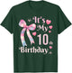 It's My 10th Birthday Coquette Bow 10 Year Old Birthday Girl T-Shirt - T-Shirt | Forest