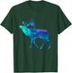 Cyan Blue Violet teal Elk Buck For Animals Lover T-Shirt - T-Shirt | Forest