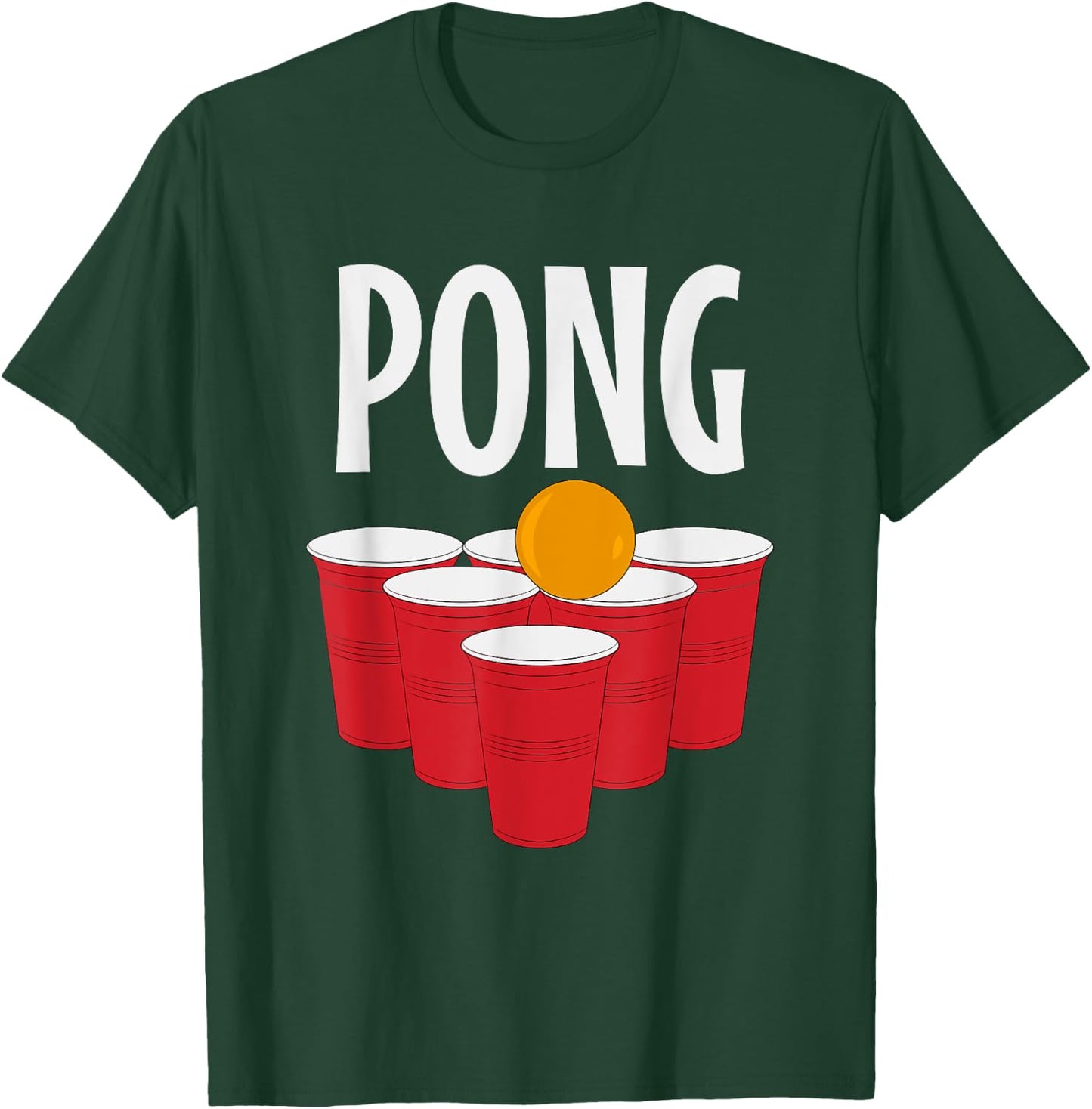 Funny Beer Pong drinking Halloween Carnival Partner Costume T-Shirt - T-Shirt | Forest