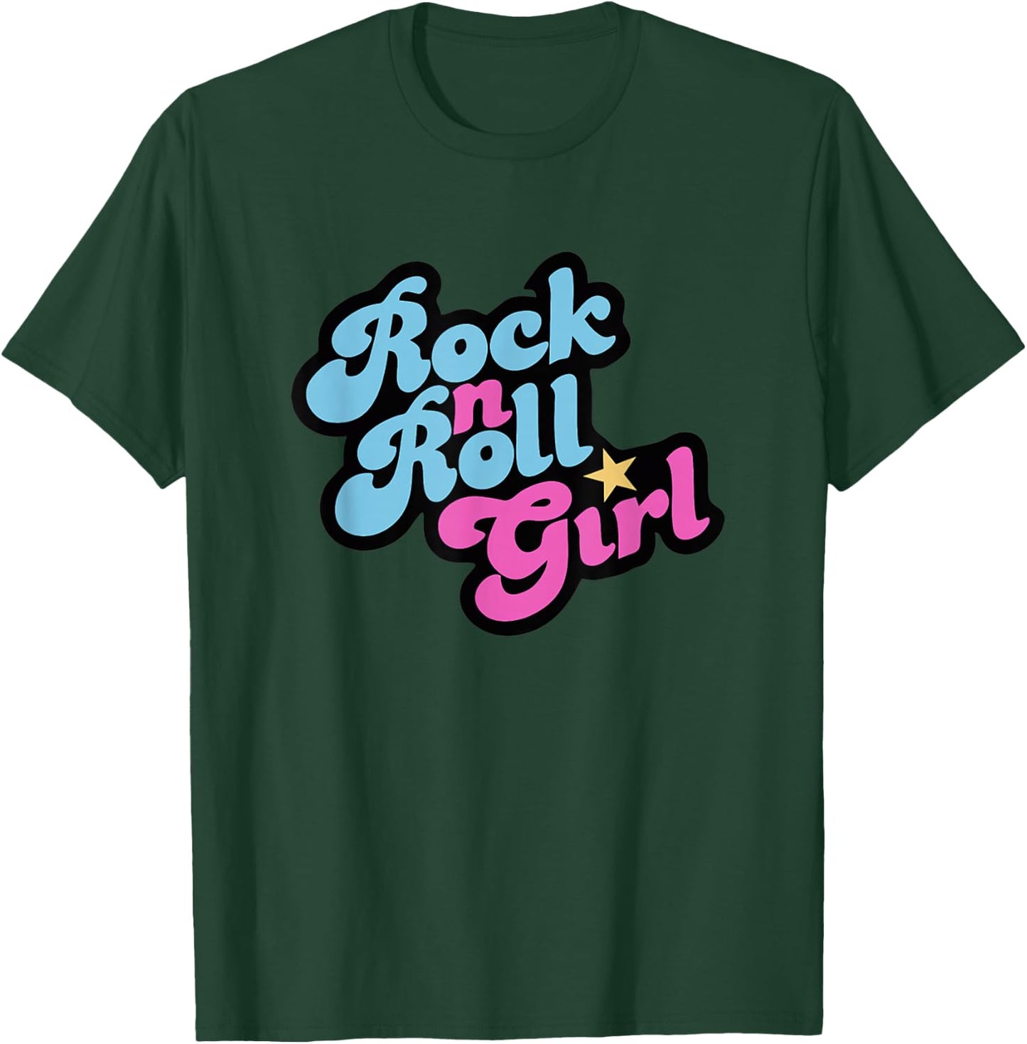 Rock n Roll Girls' , black T-Shirt - T-Shirt | Forest