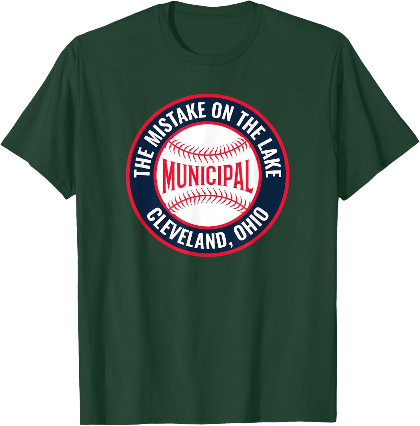 Cleveland Municipal Stadium Baseball T-Shirt - T-Shirt | Forest