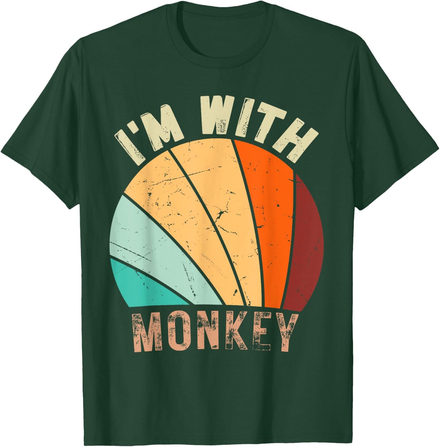 I'm with Monkey Funny Design Im with Monkey T-Shirt - T-Shirt | Forest