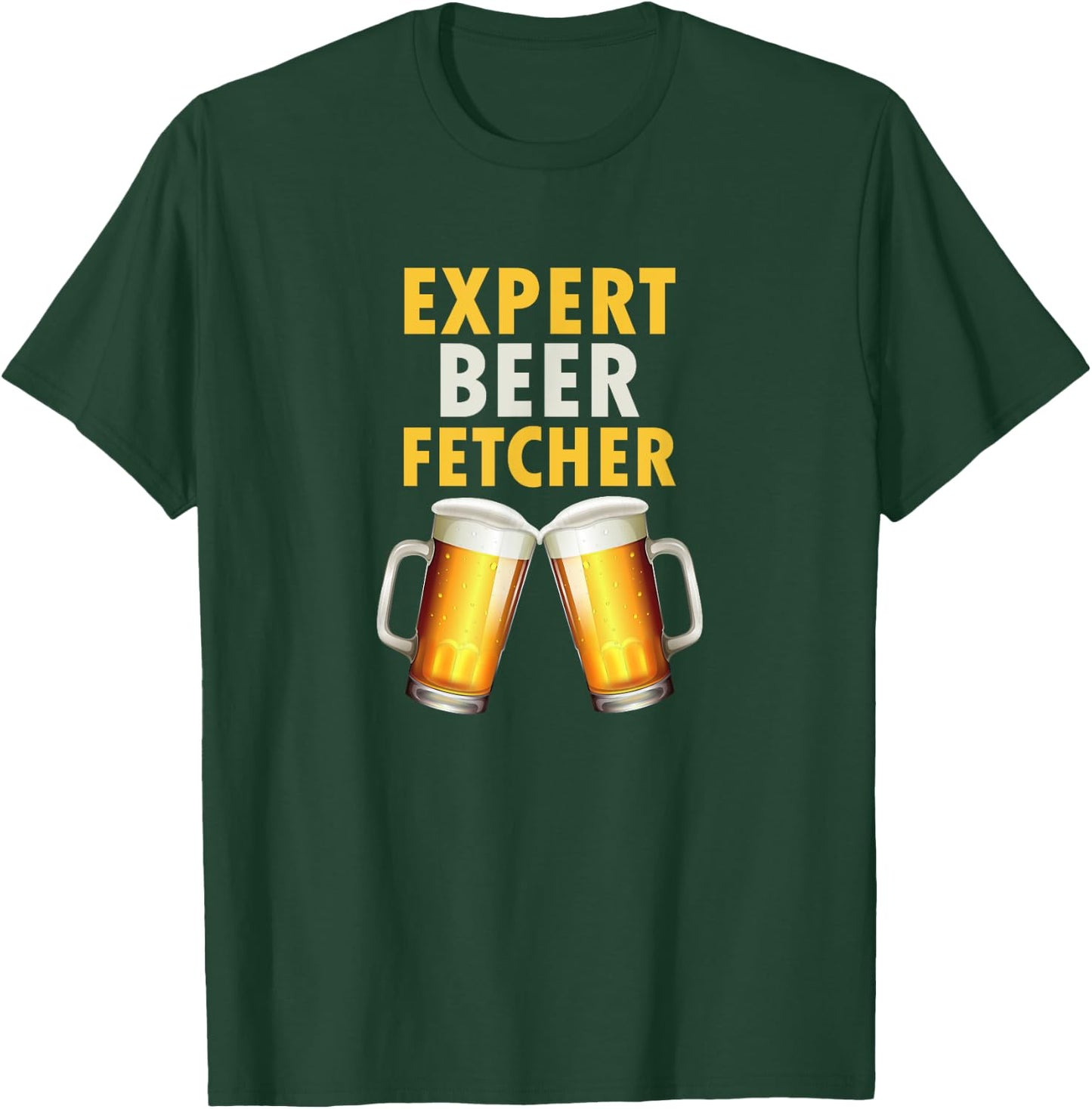 Expert Beer Fetcher Lazy Drunk Dad Microbrew Gag Gift T-Shirt - T-Shirt | Forest
