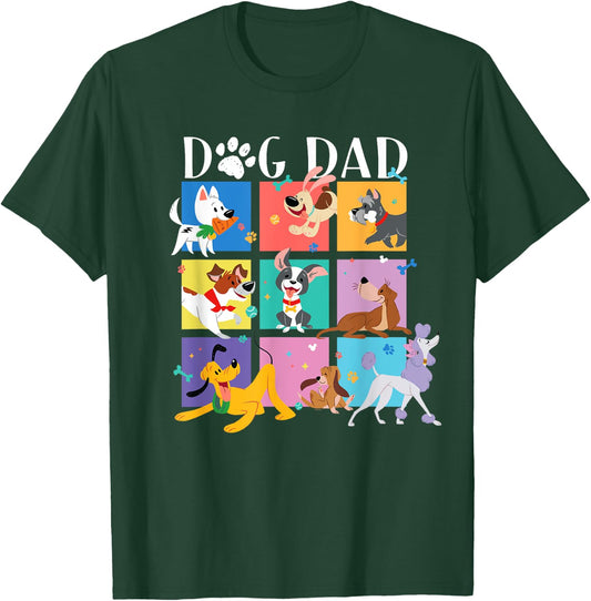 Disney "Dog Dad" Pet Parent Animated Disney Dogs T-Shirt - T-Shirt | Forest