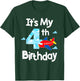 It's My 4th Birthday Airplane Pilot 4 Years Old Boy Girl T-Shirt - T-Shirt | Forest