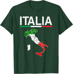 Italy Flag Vintage Italian Design Italia T-Shirt - T-Shirt | Forest