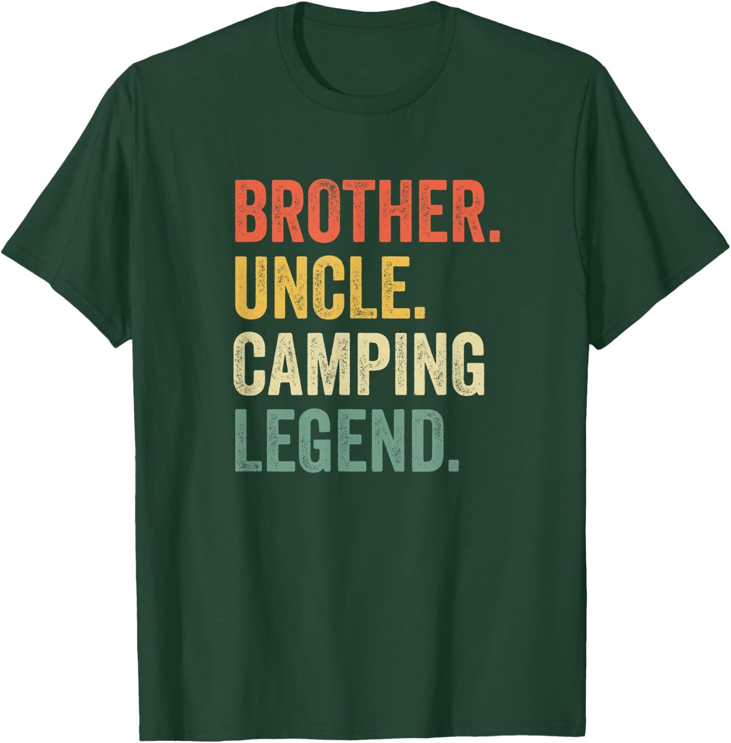 Funny Camper Brother Uncle Camping Legend Vintage T-Shirt - T-Shirt | Forest