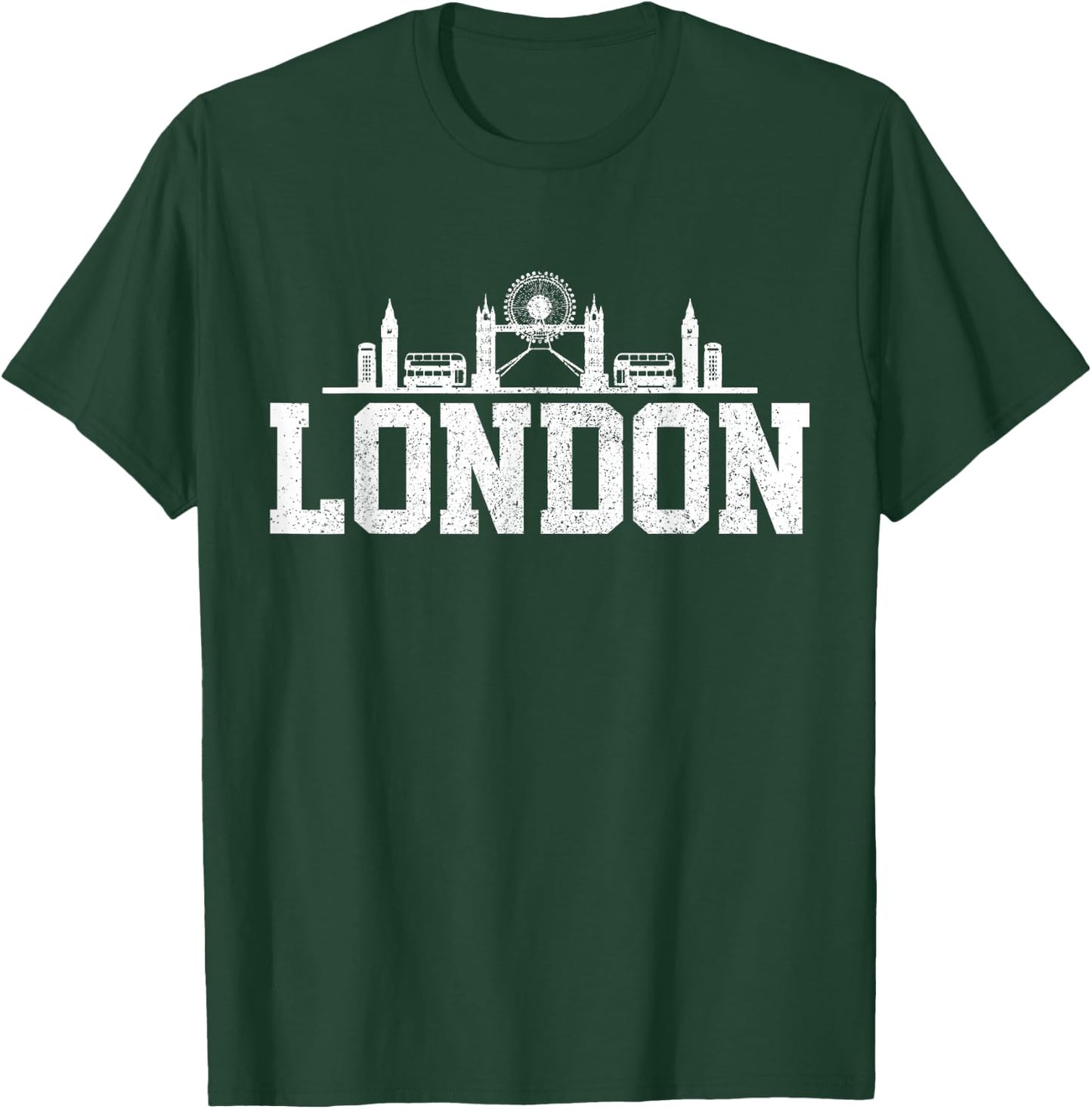 London Skyline UK United Kingdom Union Jack England Souvenir T-Shirt - T-Shirt | Forest