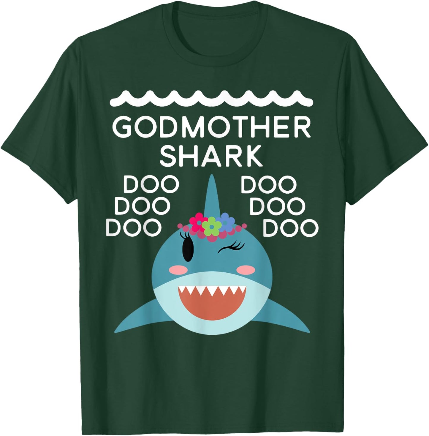 Godmother Shark shirt Matching Family Shirts Shark T-Shirt - T-Shirt | Forest