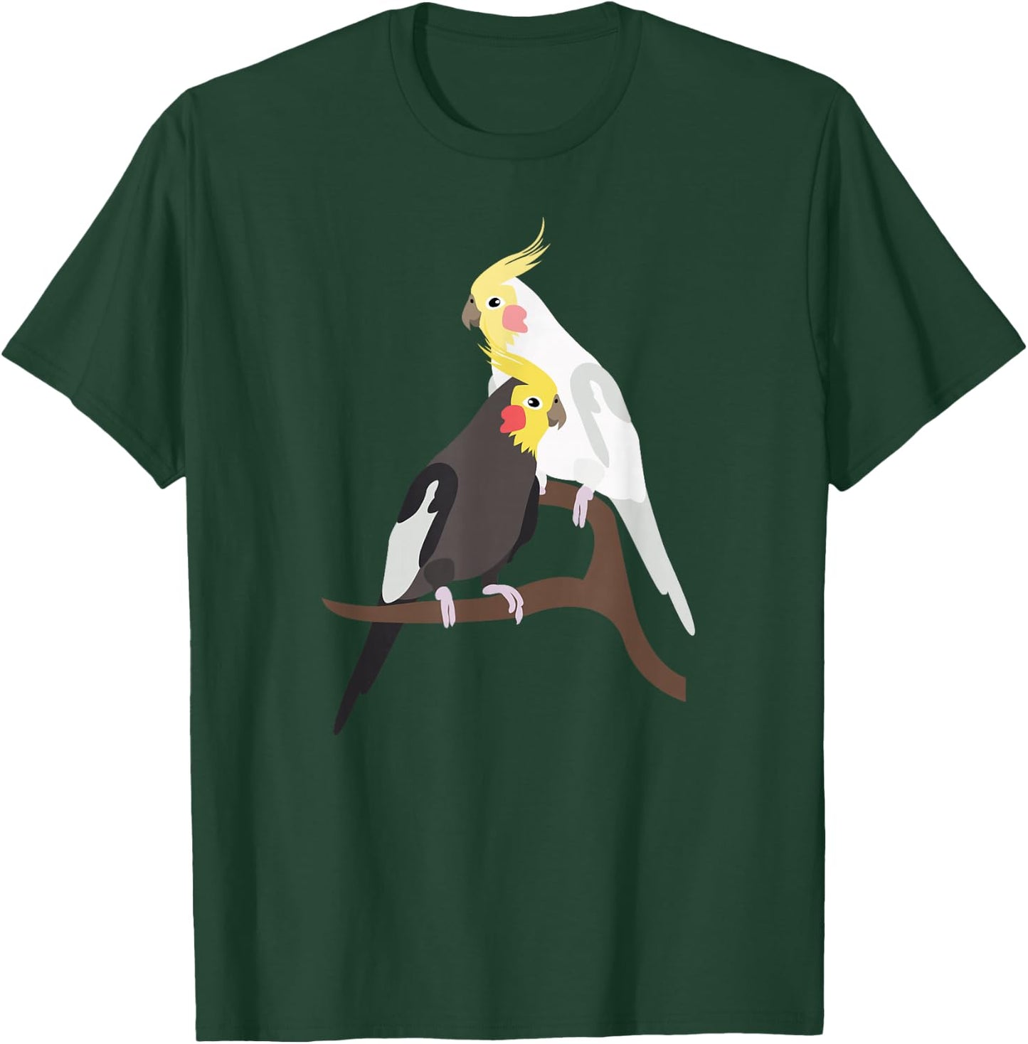 Nymphensittich Vogelpaar T-Shirt - T-Shirt | Forest