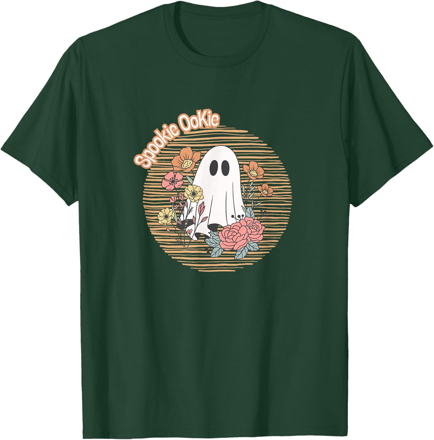 Halloween Cozy Spooky Ghost Fall Fun Retro T-Shirt - T-Shirt | Forest