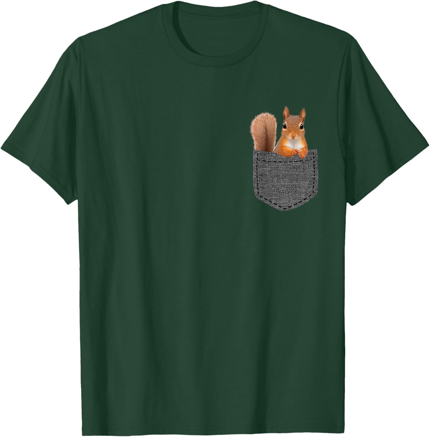 Squirrel in Pocket T-Shirt - T-Shirt | Forest