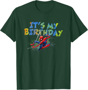 Marvel Super Heroes Spider-Man It's My Birthday , black T-Shirt - T-Shirt | Forest