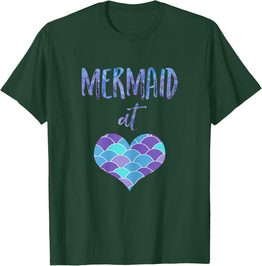 Mermaid Forever Mermaid At Heart T-Shirt - T-Shirt | Forest