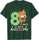 Red Panda 8th Birthday Children 8 Years Old Red Panda T-Shirt - T-Shirt | Forest