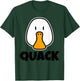 QUACK Cute Childrens Ducks Design for Kids Cartoon Duck Face T-Shirt - T-Shirt | Forest