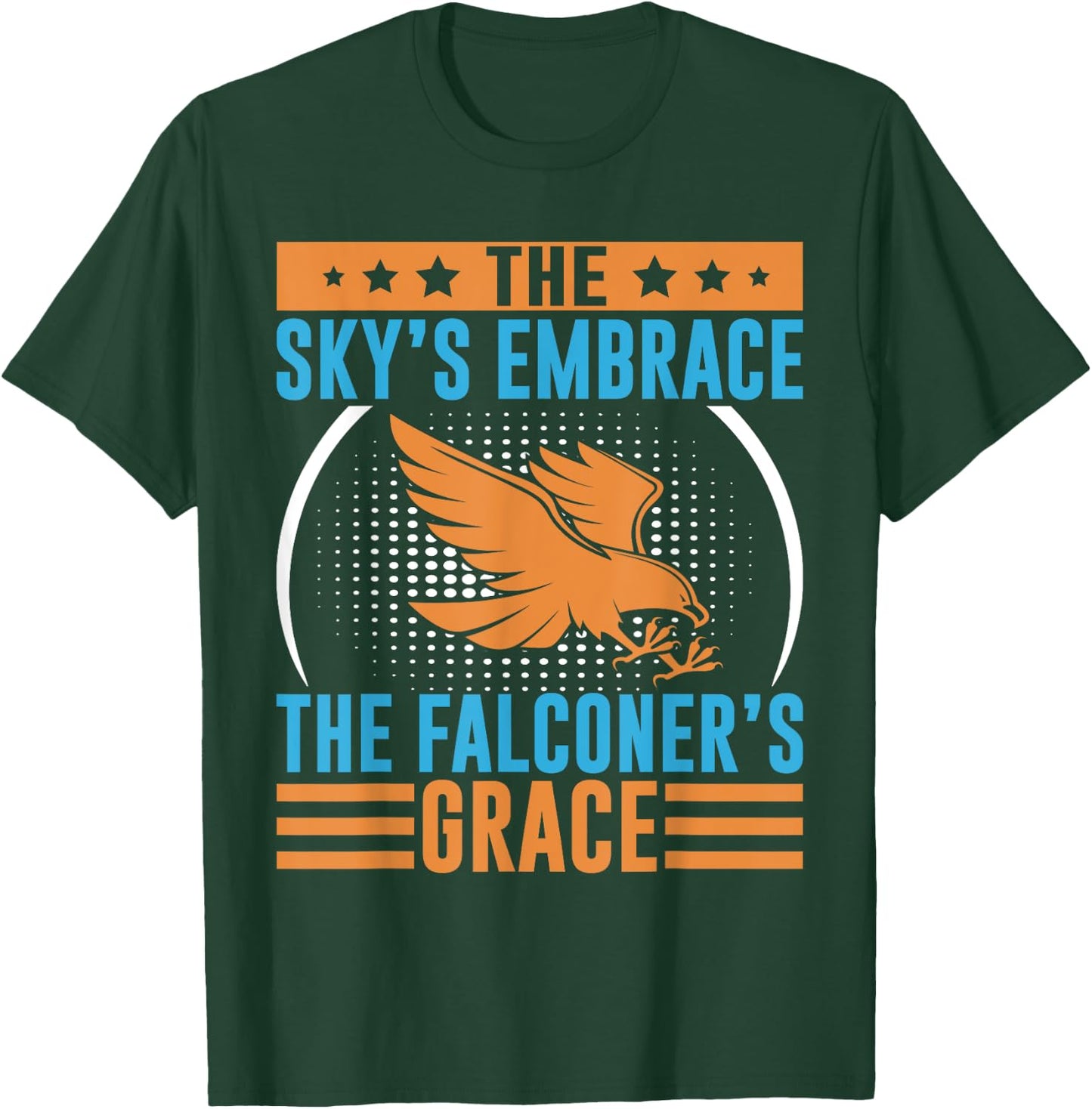 The Sky’s Embrace The Falconer’s Grace Falconry T-Shirt - T-Shirt | Forest