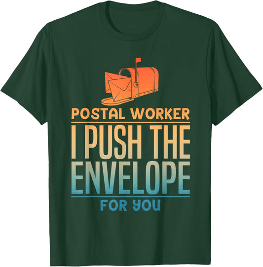 Funny Postal Worker Design Women Postmaster Mailman T-Shirt - T-Shirt | Forest