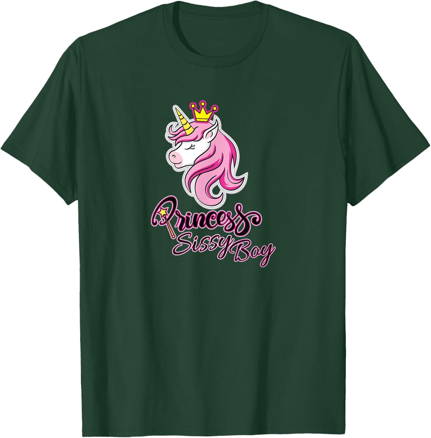 PRINCESS SISSY BOY - Princess Unicorn Design T-Shirt - T-Shirt | Forest