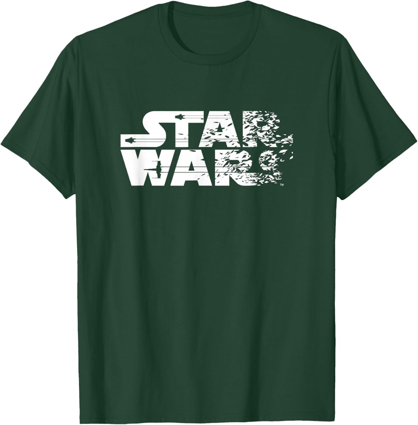 Star Wars Ship Shattered Logo White T-Shirt - T-Shirt | Forest