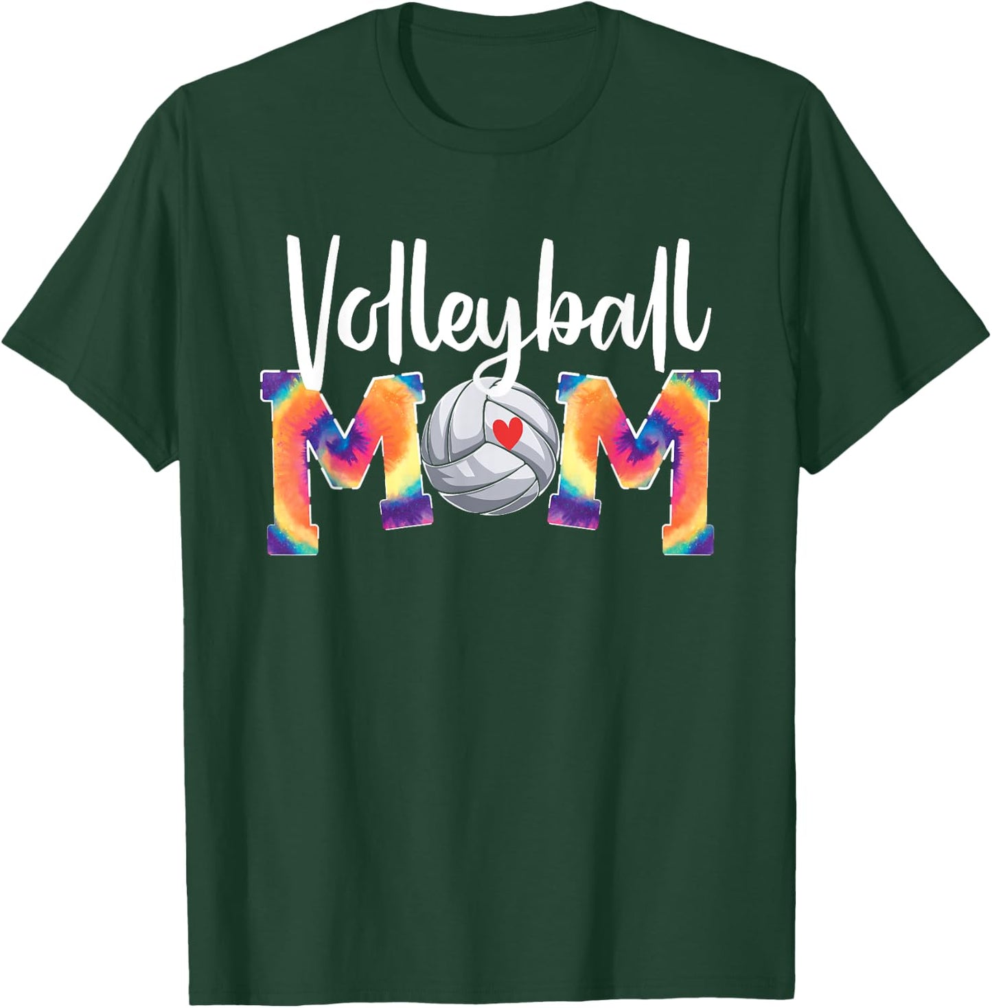 Volleyball Mom Tie-Dye Funny Volleyball Love T-Shirt - T-Shirt | Forest