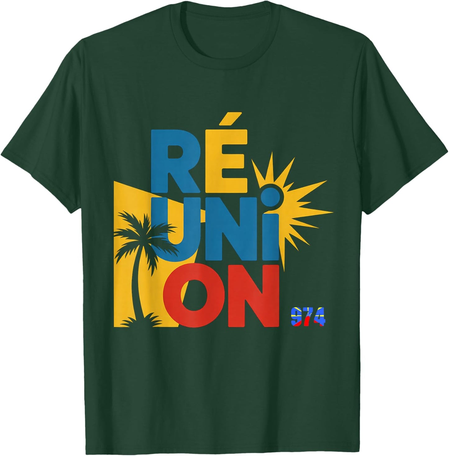 ile de la réunion gift man woman 974 Souvenir artisanal T-Shirt - T-Shirt | Forest
