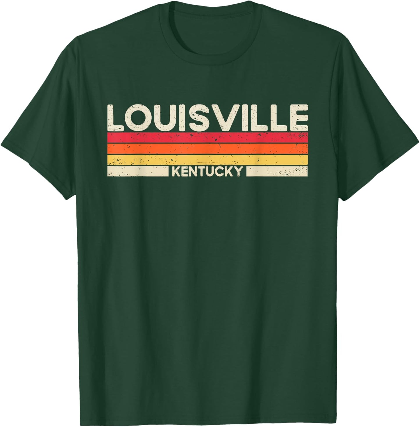Louisville State of Kentucky 80s 90s Vintage Sunset T-Shirt - T-Shirt | Forest