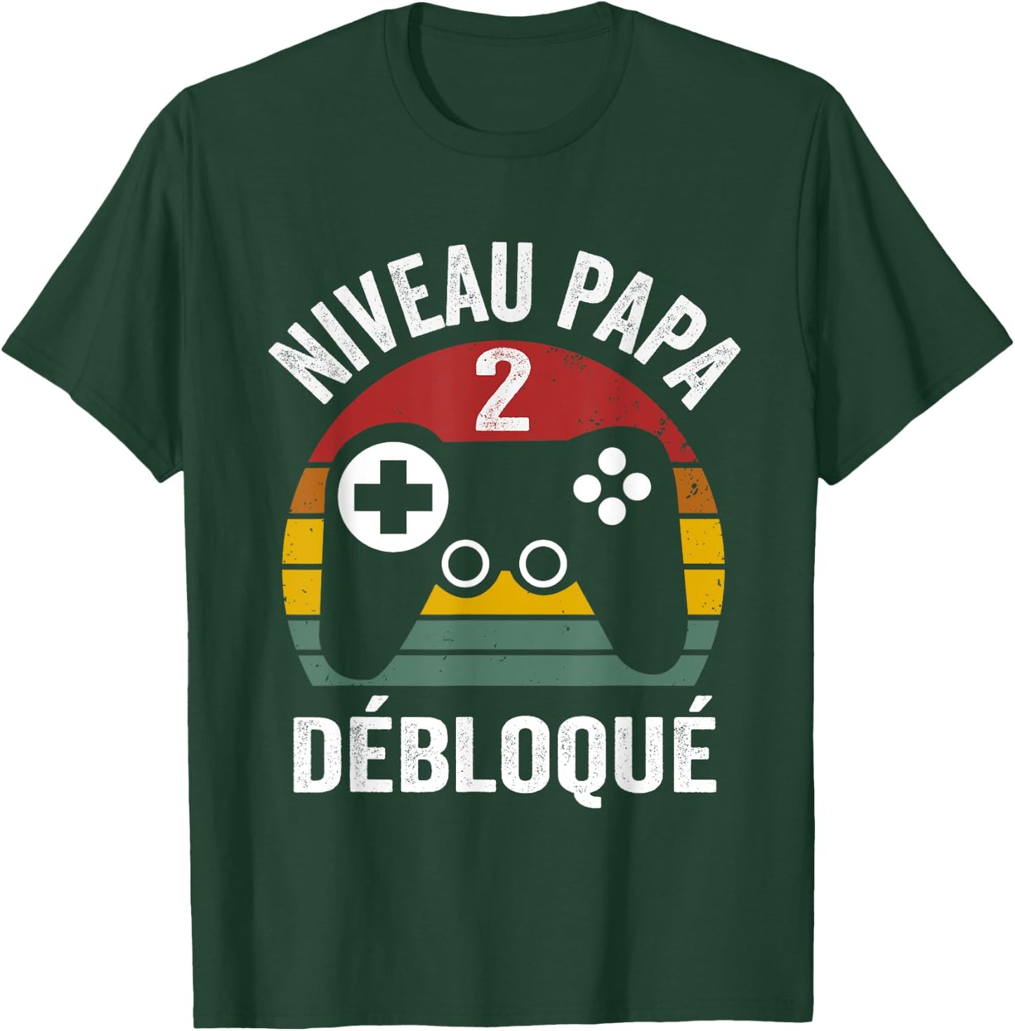 Drôle nouveau papa 2 débloqué chemise niveau papa day shirt T-Shirt - T-Shirt | Forest