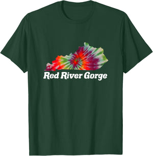 Red River Gorge Climbing RRG Kentucky Tie Dye T-Shirt - T-Shirt | Forest