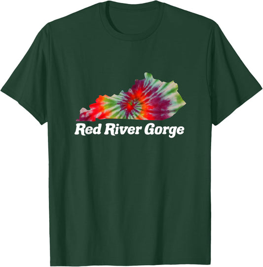 Red River Gorge Climbing RRG Kentucky Tie Dye T-Shirt - T-Shirt | Forest