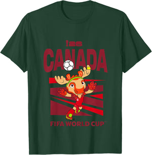 Kids FIFA World CUP26 Canada Mascot Ball T-Shirt - T-Shirt | Forest