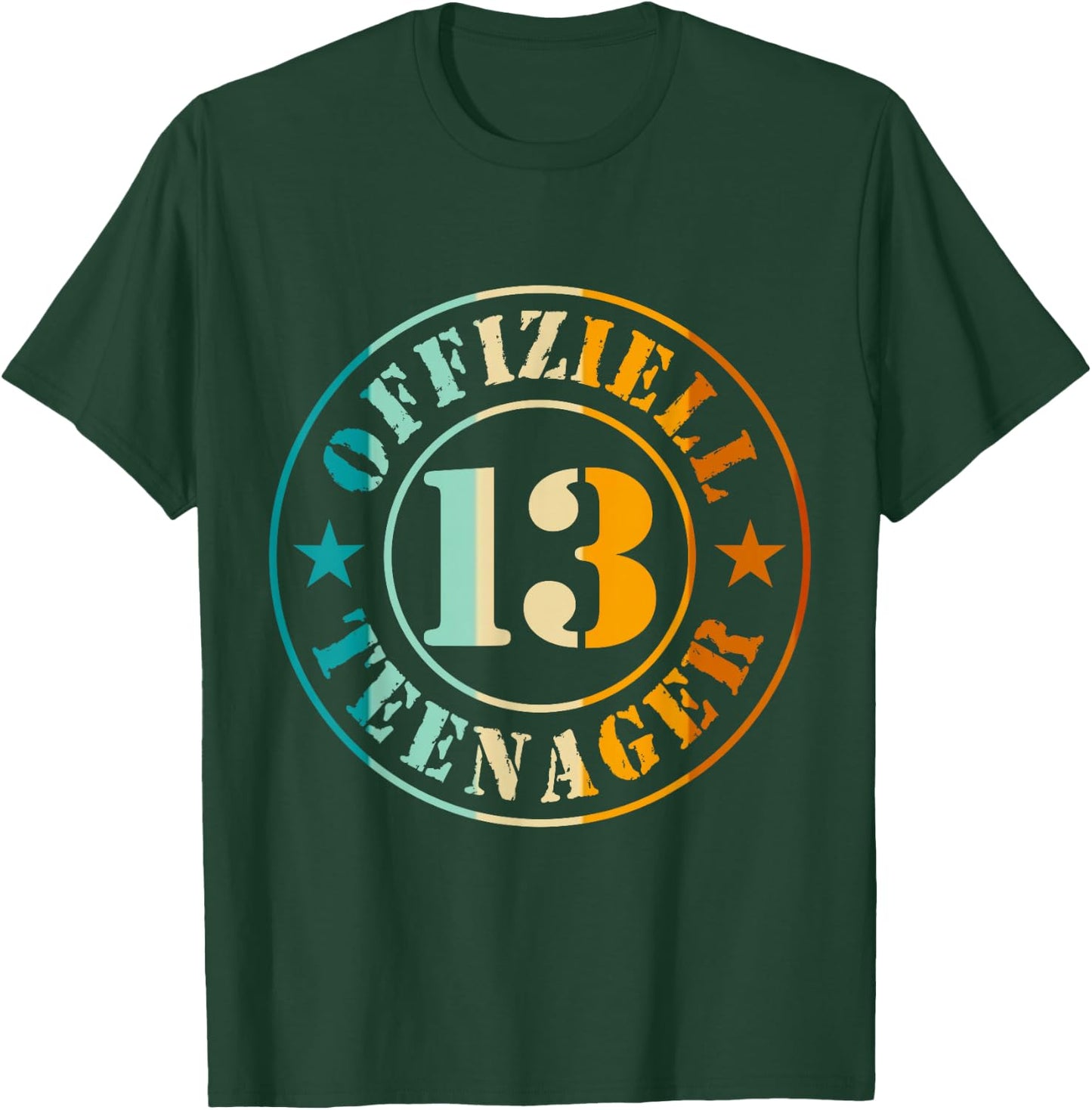 13th Birthday Official Teenager 13 Years Boy Girl , black T-Shirt - T-Shirt | Forest