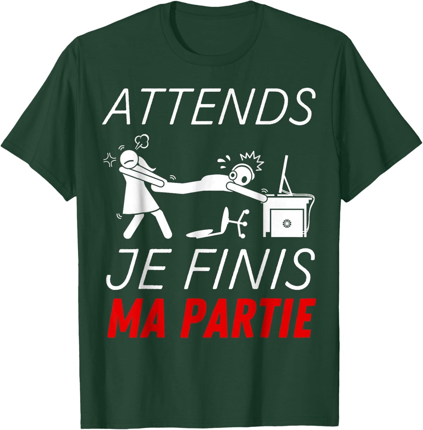 Funny Funny Gamer Teen Wait I Finish My Party , Black, S T-Shirt - T-Shirt | Forest