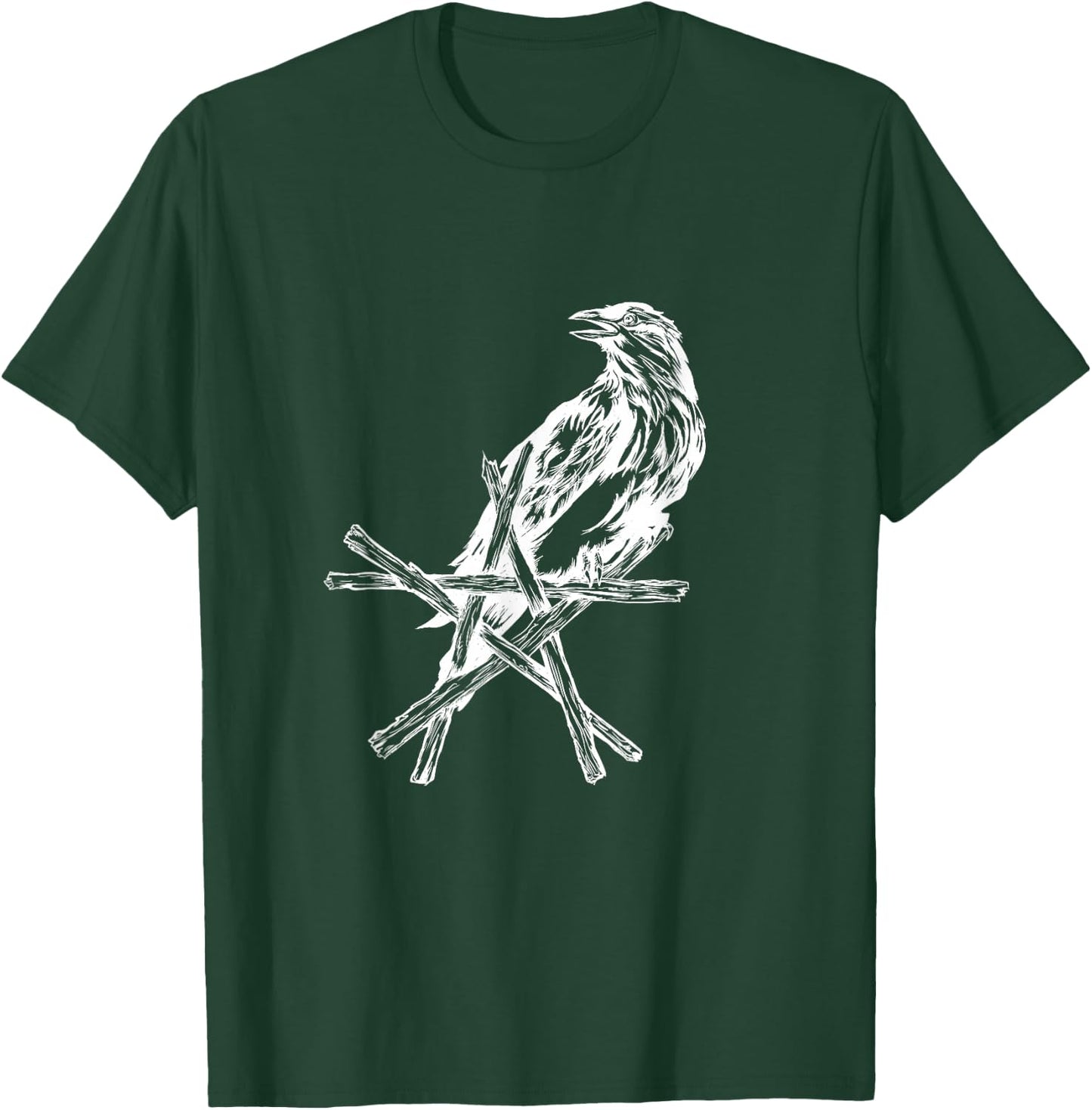 Crow Star Raven Pentacle Pentagram Wicca Witchcraft Shirt T-Shirt - T-Shirt | Forest