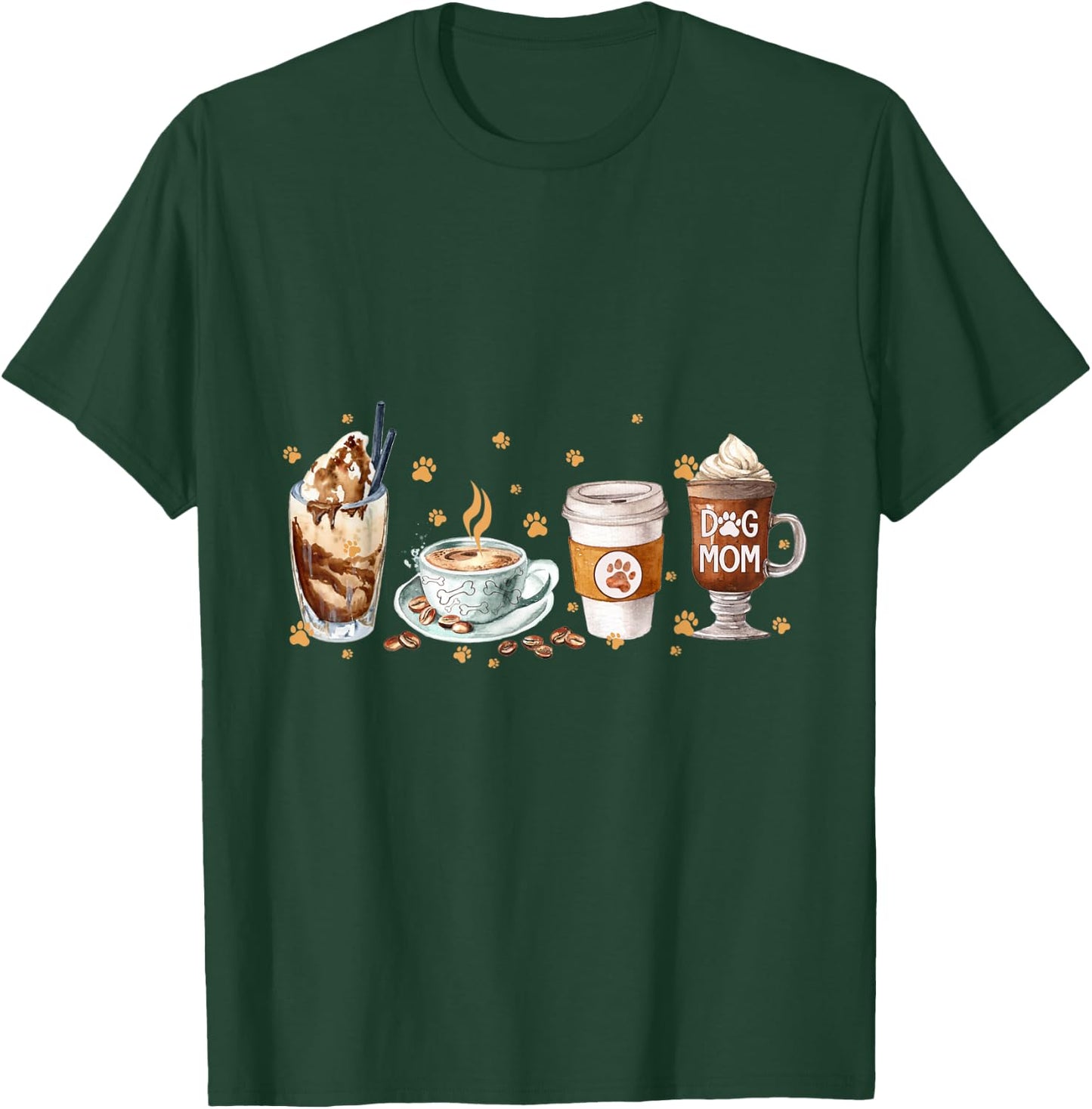 Coffee And Dog Mom Happy Mother's Day Dog Mom T-Shirt - T-Shirt | Forest