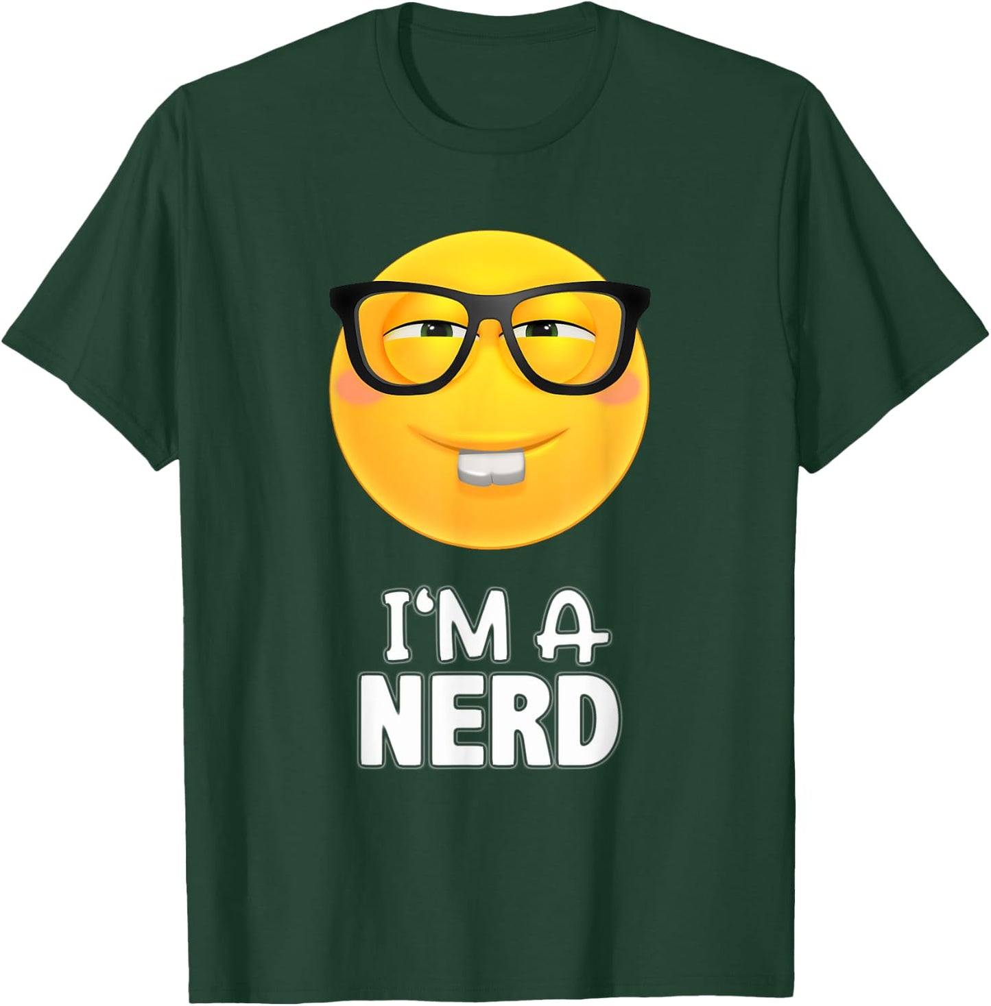 I'm A Nerd Glasses Emoticon SHIRT - Yellow Face T-Shirt - T-Shirt | Forest
