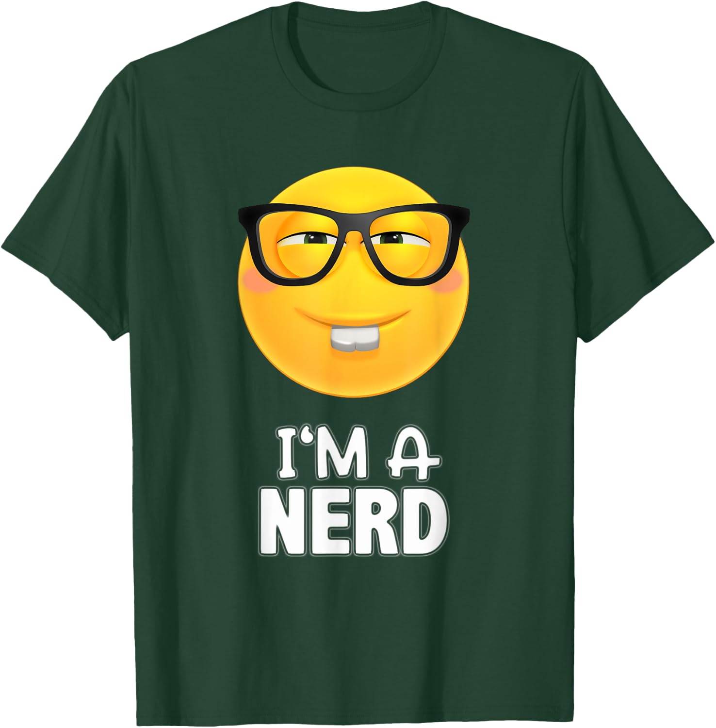 I'm A Nerd Glasses Emoticon SHIRT - Yellow Face T-Shirt - T-Shirt | Forest