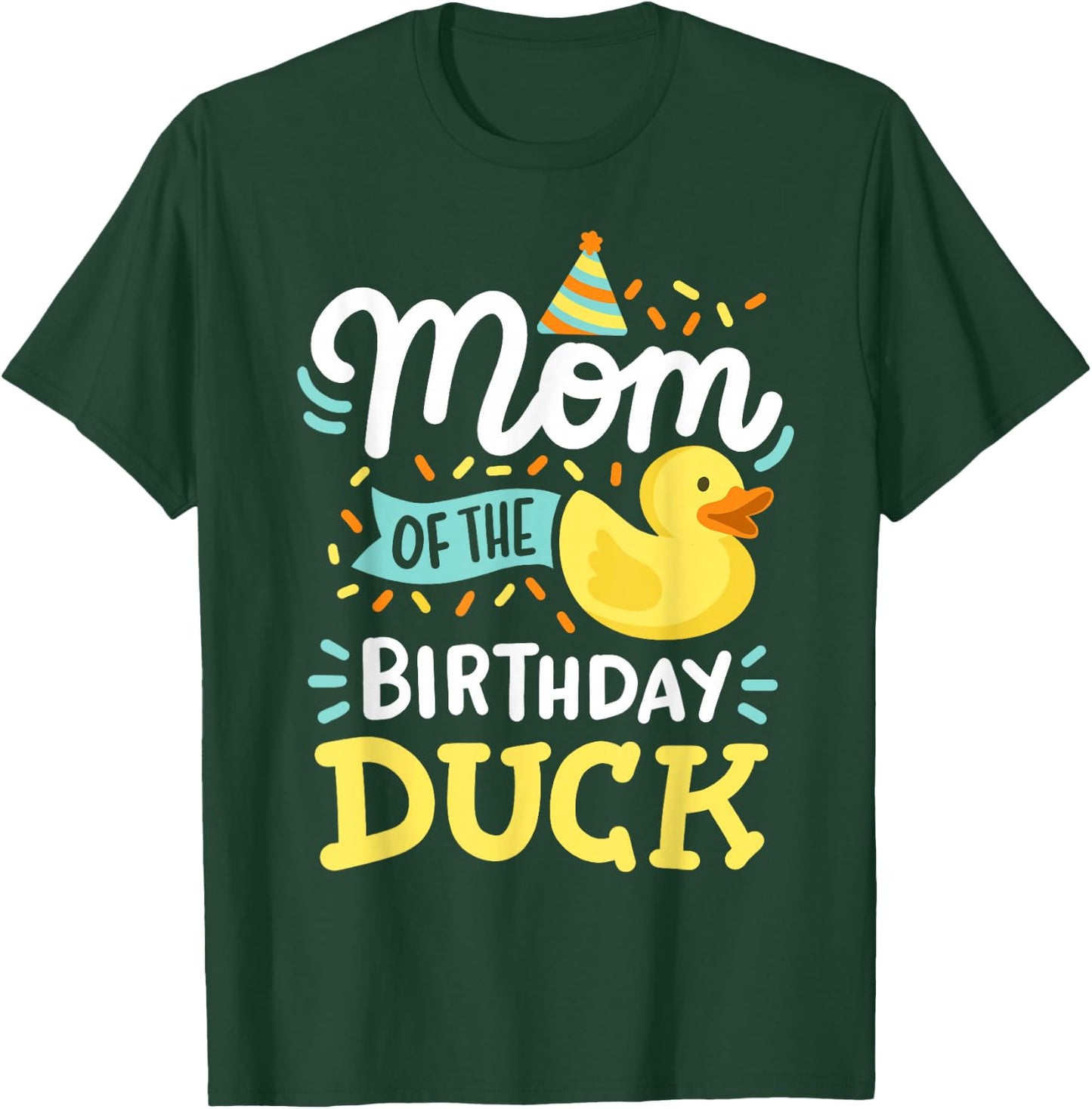 Mom Of The Birthday Duck Boy Rubber Duck Bday Family T-Shirt - T-Shirt | Forest