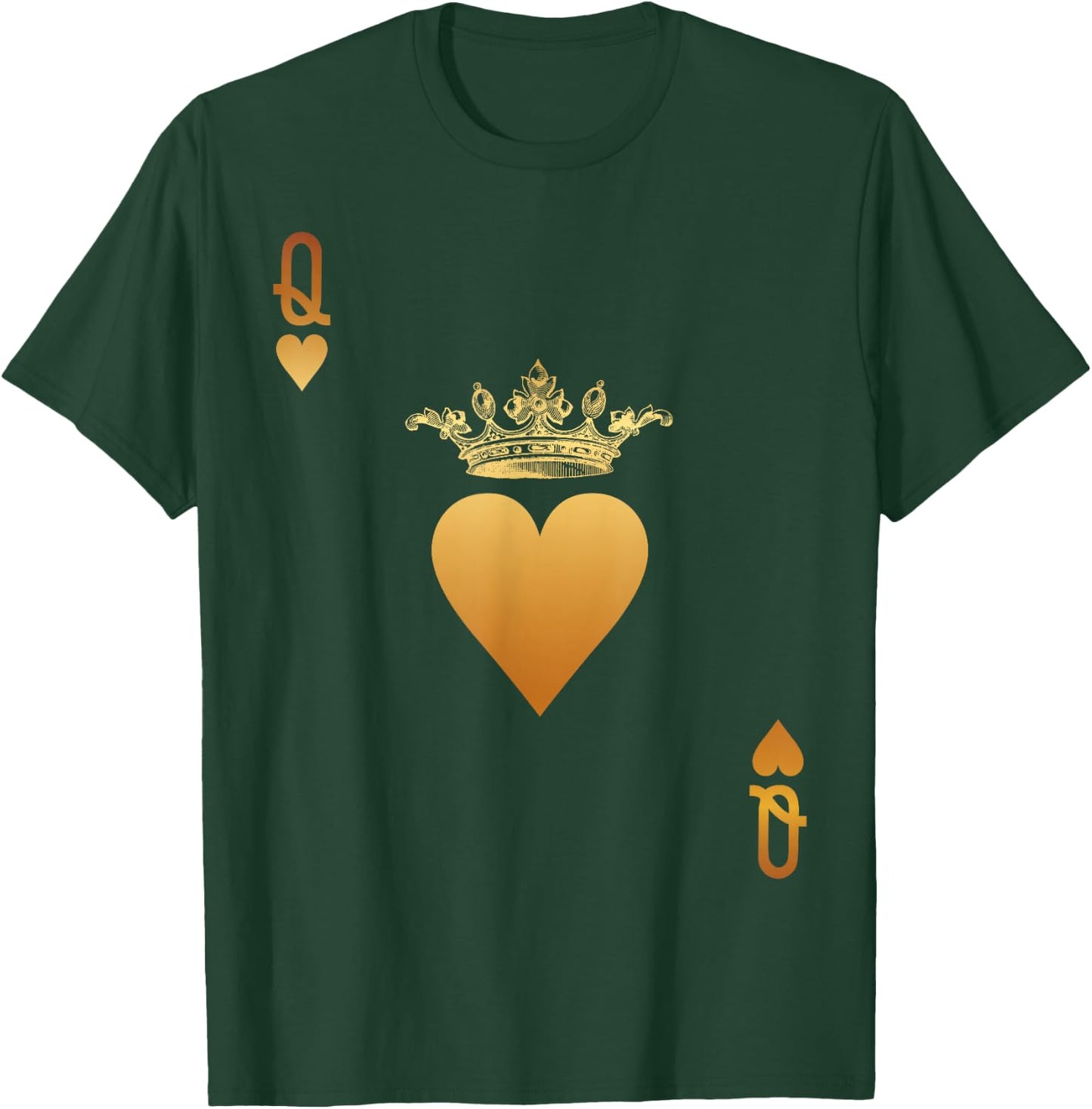 Queen of Hearts Vintage Crown Engraving Card T-Shirt - T-Shirt | Forest