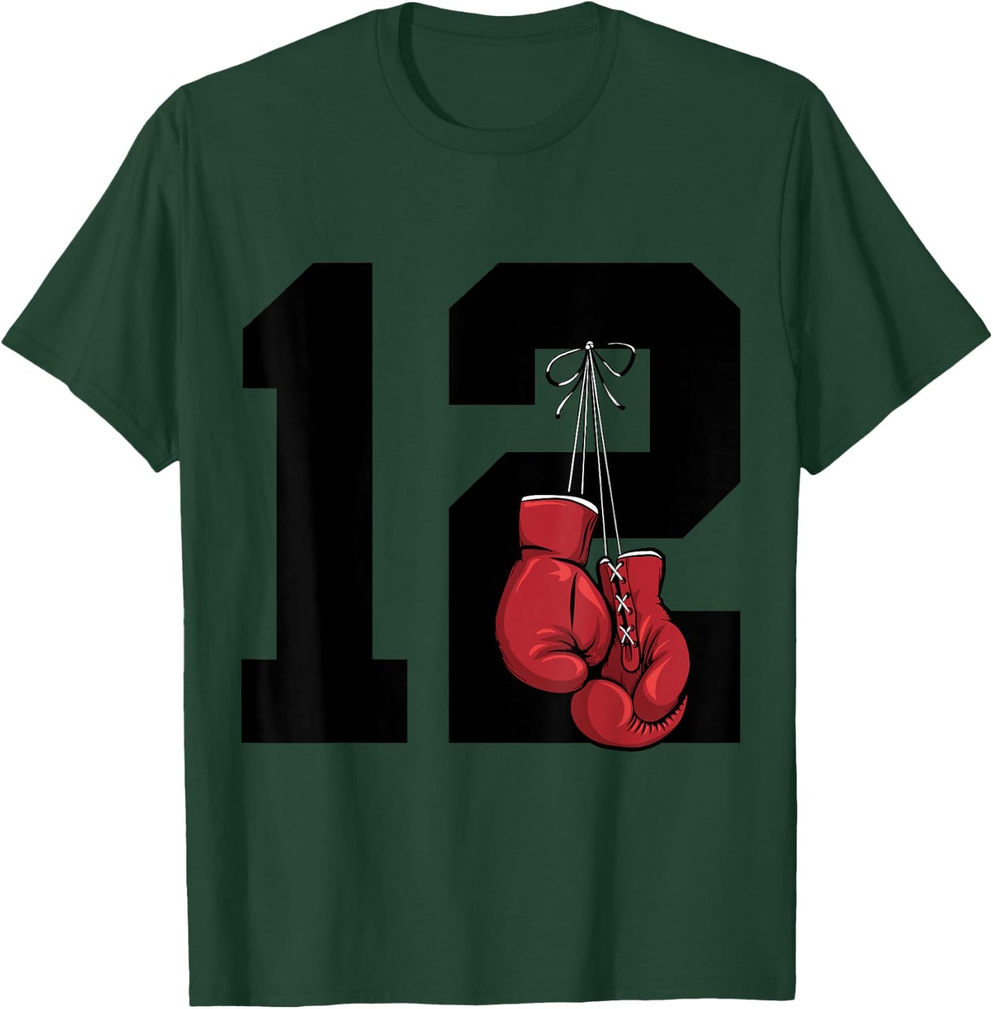 Boxer 12 Year Boxing 12th Birthday T-Shirt - T-Shirt | Forest