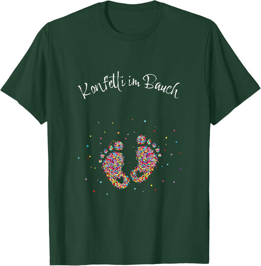 Women's Carnival Confetti Carnival Pregnancy , black T-Shirt - T-Shirt | Forest