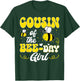 Party Matching Birthday Sweet Cousin Of The Bee Day Girl T-Shirt - T-Shirt | Forest