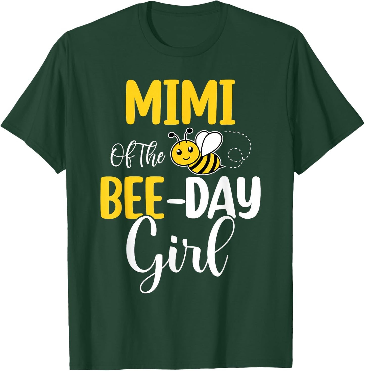 Mimi Of The Bee Day Girl Birthday Party Matching T-Shirt - T-Shirt | Forest