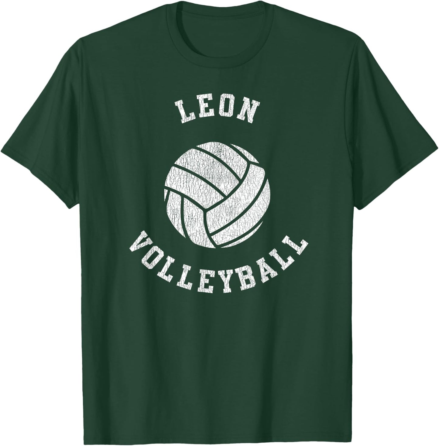 Leon Volleyball Retro Distressed Team VB Graphic T-Shirt - T-Shirt | Forest