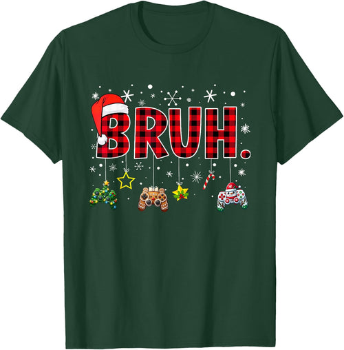 Christmas Bruh Gamer Controller Xmas Gaming Boys Kids Youth