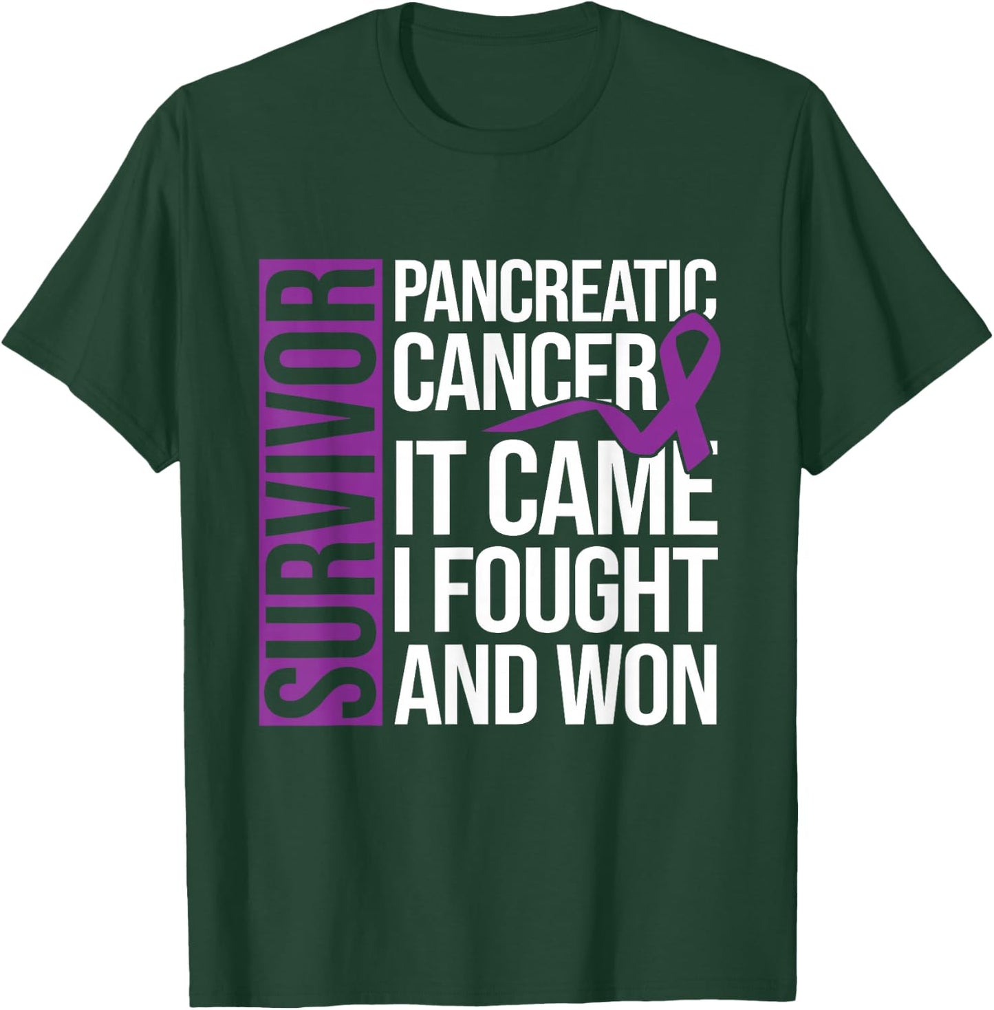 Survivor Cancer Survivor Pancreatic Cancer T-Shirt - T-Shirt | Forest